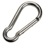 Carbine-hooks with flush closure, made of mirror polished AISI 316 stainless steel title=